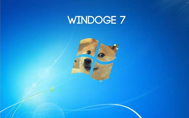 Doge Windows duvar kağıdı, Doge Windows 11 meme, Doge duvar kağıdı