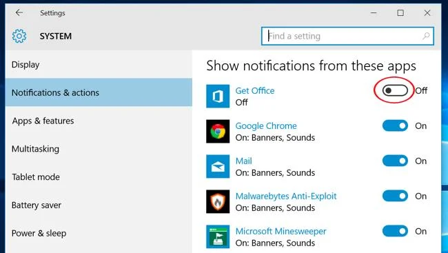 Bagaimana untuk menyekat jenis iklan pada Windows 10