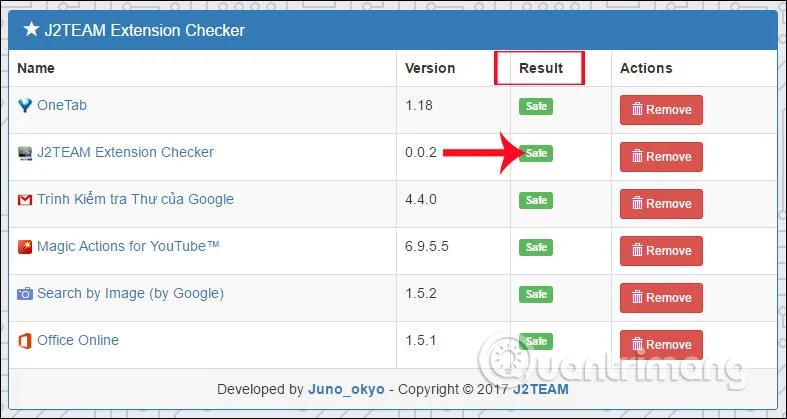J2TEAM Extension Checker ile uzantılar nasıl kontrol edilir