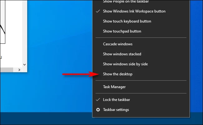 10 cara yang sangat pantas untuk "Tunjukkan desktop" untuk Windows
