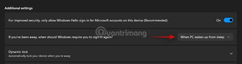 Wachtwoordverzoek uitschakelen na de slaapstand op Windows 11