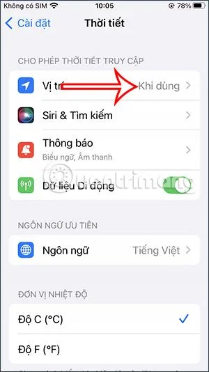 Cara menghidupkan makluman cuaca buruk pada iPhone