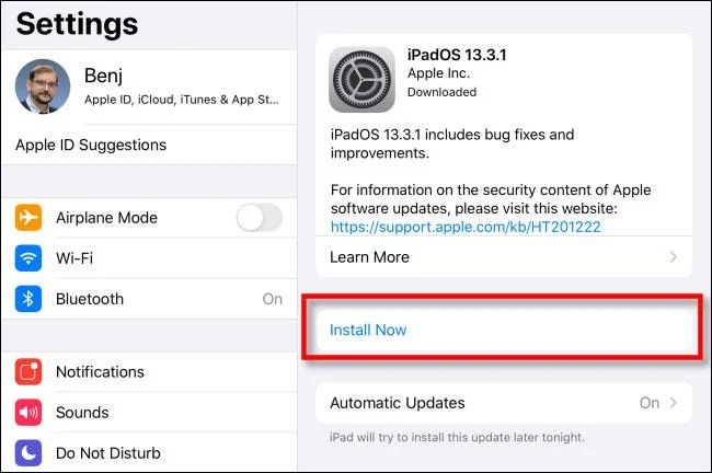 Bagaimana untuk mengemas kini iPad kepada versi terkini iPadOS