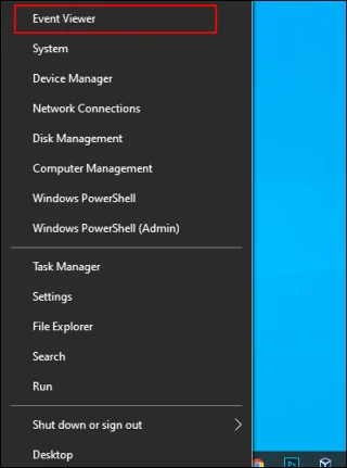 Visualizzatore Eventi Windows 10