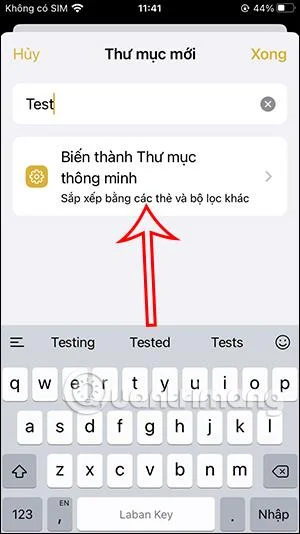 Cara menggunakan folder pintar dalam Nota iPhone