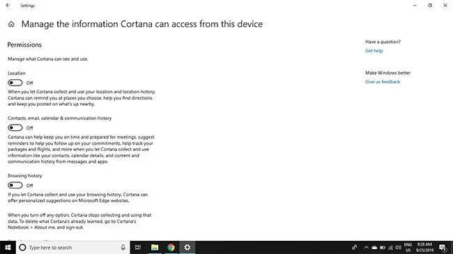 Matikan Cortana pada Windows 10