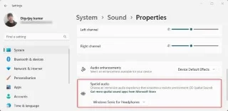 Hoe ruimtelijk geluid in Windows 11 in te schakelen