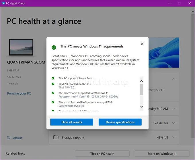 Windows PC ヘルスチェックの使用手順、お使いのコンピューターが Windows 11 をインストールできるかどうかを確認する