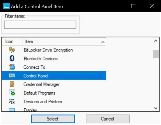 Cara menambah Panel Kawalan pada Menu Pengguna Kuasa (Windows + X) pada Windows 10