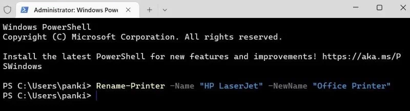De naam van de printer wijzigen in Windows 11