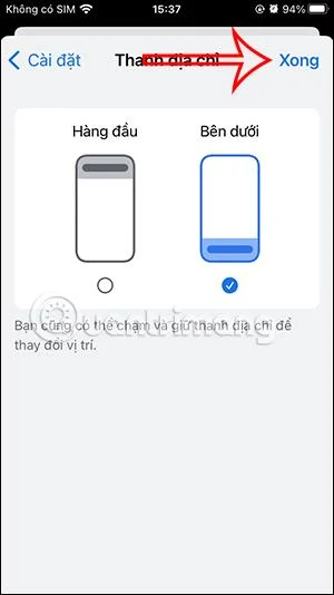 Cara mengalihkan bar alamat iPhone Chrome ke bawah