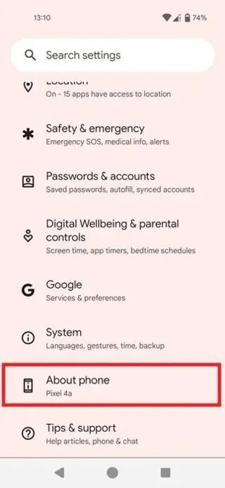Cara menyemak versi Android dan spesifikasi telefon lain