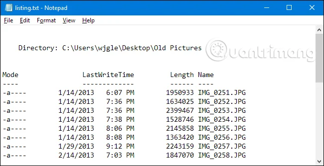 Windows'ta bir klasördeki dosyaların listesi nasıl yazdırılır veya kaydedilir?
