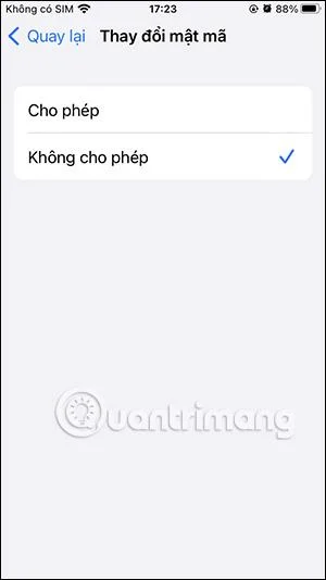 Arahan untuk menyekat orang lain daripada menukar kata laluan iPhone