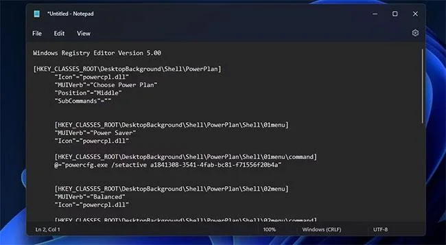 วิธีเพิ่ม Change Power Plan ให้กับเมนูบริบทใน Windows 10/11