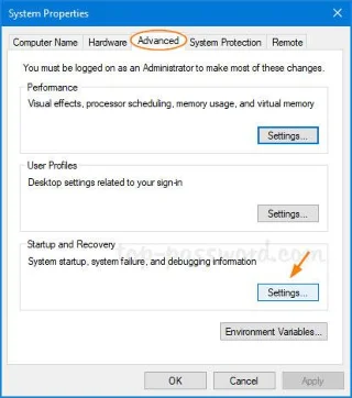 3 cara konfigurasi untuk mencipta BSOD crash dump pada Windows