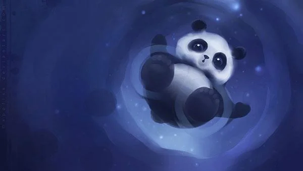 Set kertas dinding panda yang paling comel untuk komputer