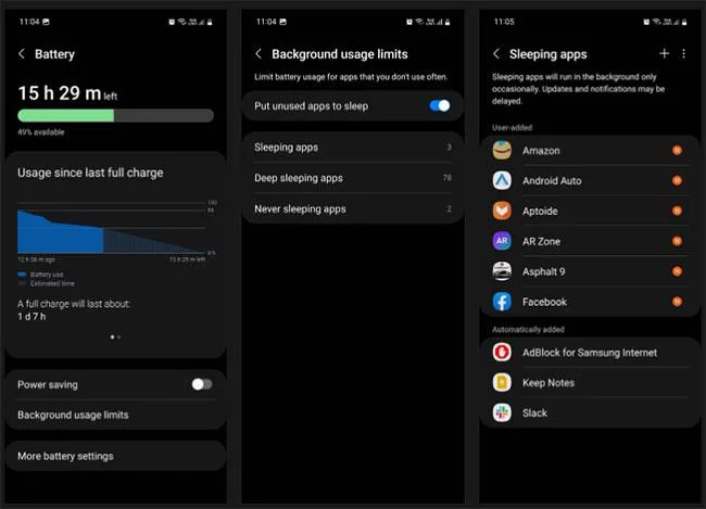 Come mettere le app in sospensione sui telefoni Samsung per risparmiare batteria