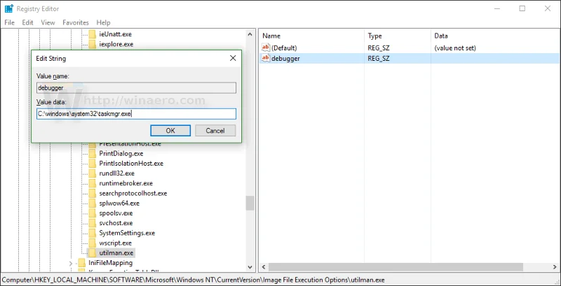 Cara menjalankan sebarang aplikasi daripada butang Ease of Access pada skrin log masuk Windows 10