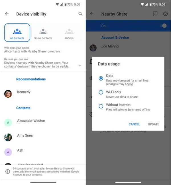 Cara menggunakan Nearby Share pada telefon Android