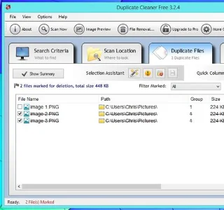 Arahan untuk mencari dan memadam fail pendua pada Windows