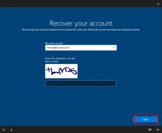 Wachtwoord herstellen op Windows 10 Fall Creators Update