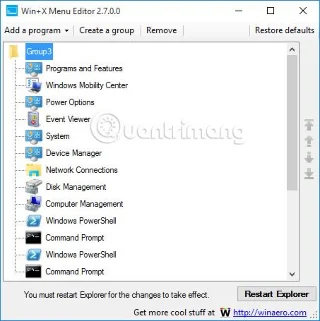 Windows 10 Uzman kullanıcı menüsünü optimize etme talimatları
