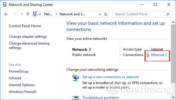 Cara untuk mencari alamat IP Penghala pada Windows 10