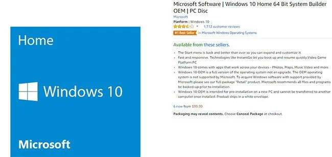 Como comprar Windows protegido por direitos autorais