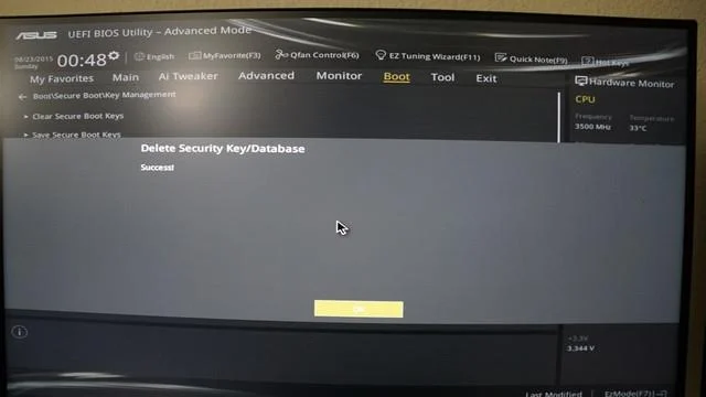 ASUS UEFI BIOS yardımcı programını kullanarak Güvenli Önyüklemeyi etkinleştirme veya devre dışı bırakma