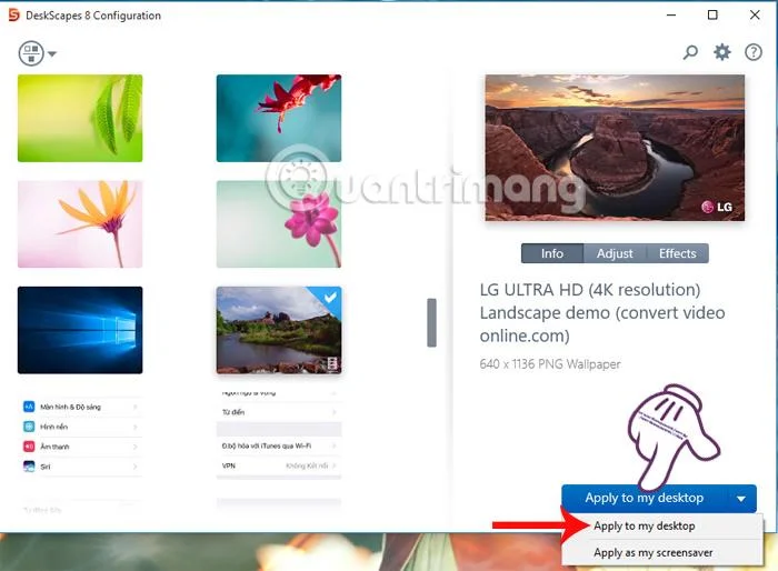 Bagaimana untuk menetapkan video sebagai kertas dinding komputer Windows 10