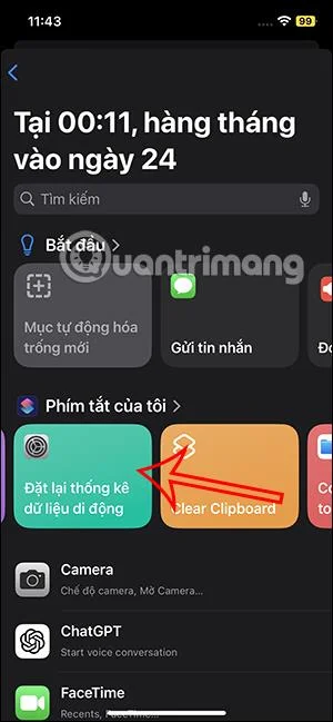 iPhoneのモバイルデータ統計を自動的にリセットする方法