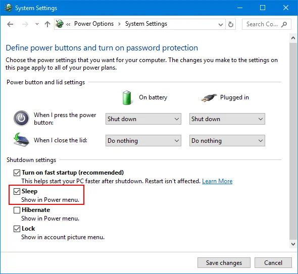Herstel de ontbrekende slaapoptie op Windows 11/10/8/7