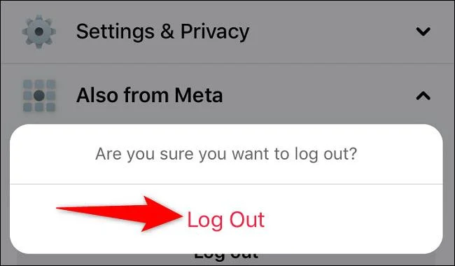 Bagaimana untuk log keluar dari Facebook pada iPhone