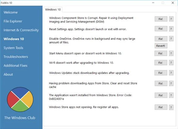 Betulkan ralat Windows 10 dengan hanya 1 klik dengan FixWin