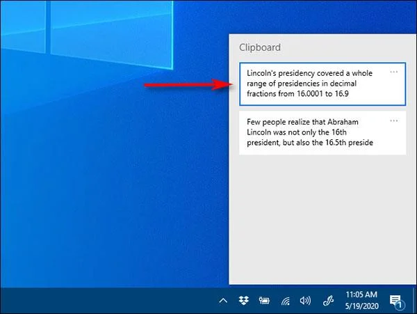 Cara menyematkan teks dan imej pada Sejarah Papan Klip Windows 10