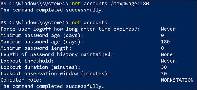 Instructies voor het activeren van de functie voor het verlopen van het wachtwoord in Windows 10