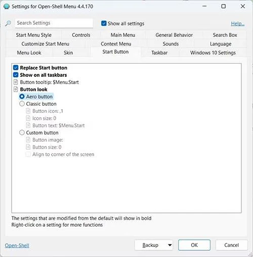 Hoe Open Shell te gebruiken in Windows 11