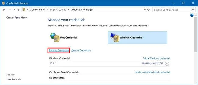 So verwenden Sie den Anmeldeinformationsmanager in Windows 10