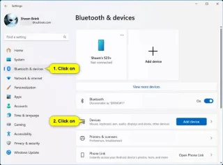 So stellen Sie eine Verbindung zu BTPAN (Bluetooth Personal Area Network) in Windows 11 her