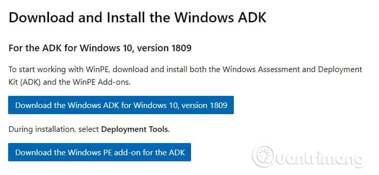 Installation de Windows 10 PE