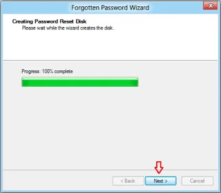 Arahan untuk mencipta Cakera Tetapan Semula Kata Laluan pada Windows 8
