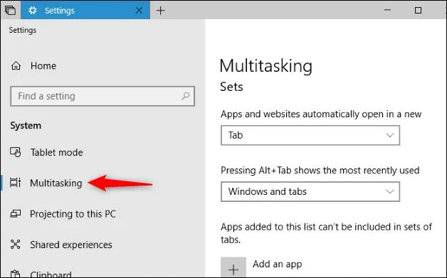 Cara menggunakan ciri Sets untuk menggabungkan tab pada satu tetingkap Windows 10