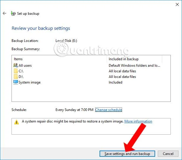 Bagaimana untuk membuat sandaran secara automatik pada Windows 10