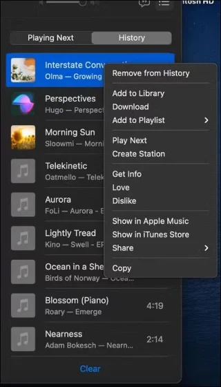 Bagaimana untuk melihat sejarah mendengar Apple Music