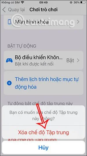Bagaimana untuk memadamkan mod Fokus pada iPhone