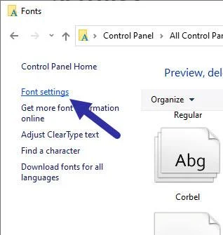 Bagaimana untuk menunjukkan/menyembunyikan fon dalam Windows 10/8
