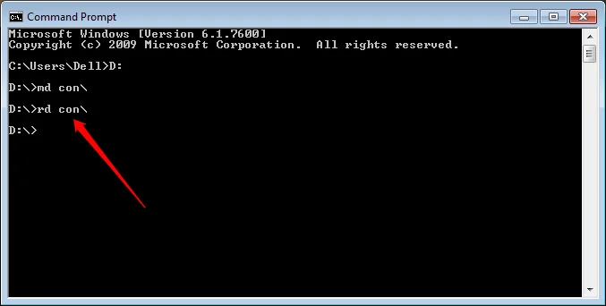 Gunakan CMD untuk mencipta folder "tidak boleh padam" pada Windows
