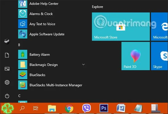 Bagaimana untuk menukar butang Mula pada Windows 10