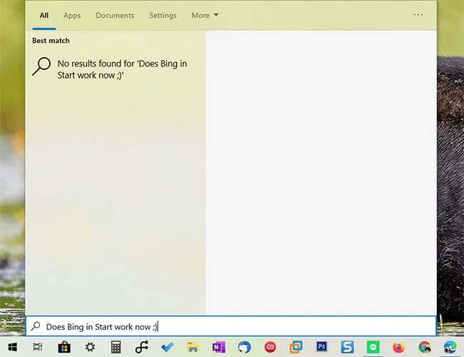 Arahan untuk melumpuhkan (mematikan) Bing pada Menu Mula Windows 10